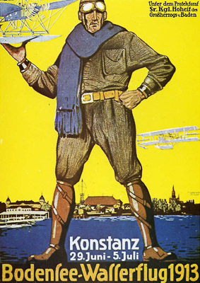 Plakat Bodensee-Wasserflug 1913